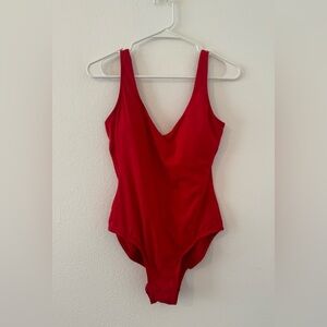Red Women's One-Piece Swimsuit